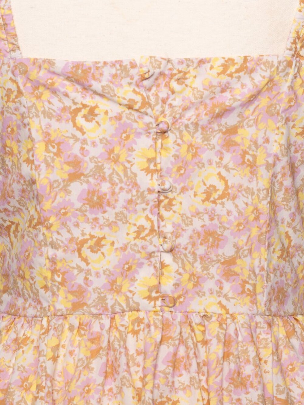 Free People She's A Dream Floral Midi Dress Sz 4 w/ Pockets Cottagecore Prairie - Picture 6 of 15